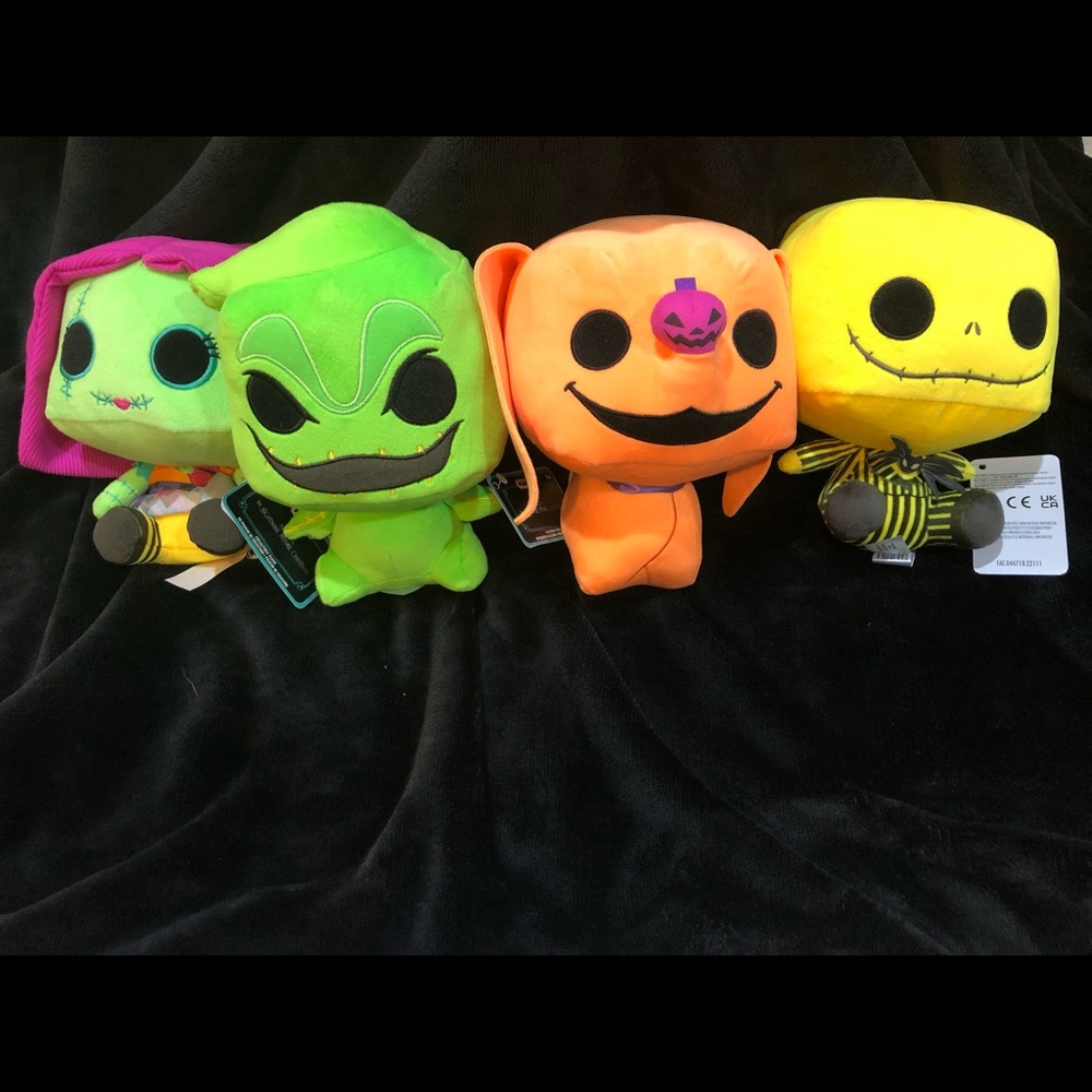 Funko Pop Nightmare Before Christmas 7” plush backlight Jack Sally Zero Oogie